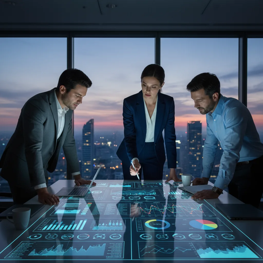 business executives analyzing