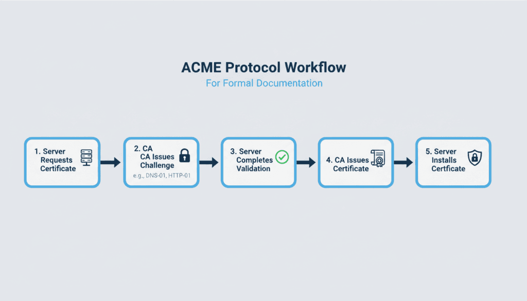 ACME protocol workflow diagram tls certificate, transport layer security, secure sockets layer, public private key, transport layer, layer security, private key, public key, certificate authority, secure sockets, sockets layer, web server, tls certificates, public private, server, certificate, security, client, tls, key, certificates, message, name, data, web, network, type, authentication, information, file, request, configuration, code, communication, state, address, trust, signature, email, letter, process, step, unit, company, certificate signing request, using private key, private key certificate, using public key, public key certificates, server public key
