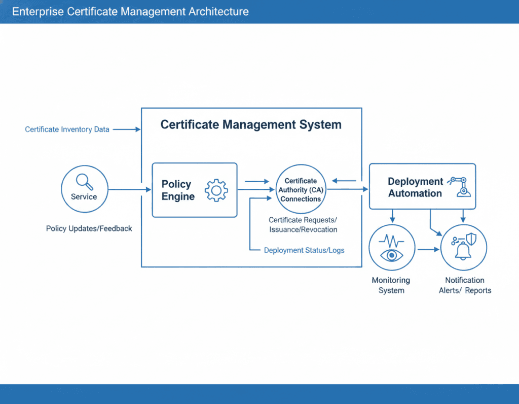 Automated certificate management architecture diagram tls certificate, transport layer security, secure sockets layer, public private key, transport layer, layer security, private key, public key, certificate authority, secure sockets, sockets layer, web server, tls certificates, public private, server, certificate, security, client, tls, key, certificates, message, name, data, web, network, type, authentication, information, file, request, configuration, code, communication, state, address, trust, signature, email, letter, process, step, unit, company, certificate signing request, using private key, private key certificate, using public key, public key certificates, server public key