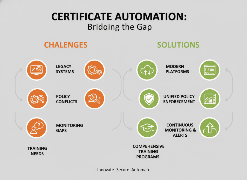 Problem-solution diagram for certificate automation challenges tls certificate, transport layer security, secure sockets layer, public private key, transport layer, layer security, private key, public key, certificate authority, secure sockets, sockets layer, web server, tls certificates, public private, server, certificate, security, client, tls, key, certificates, message, name, data, web, network, type, authentication, information, file, request, configuration, code, communication, state, address, trust, signature, email, letter, process, step, unit, company, certificate signing request, using private key, private key certificate, using public key, public key certificates, server public key