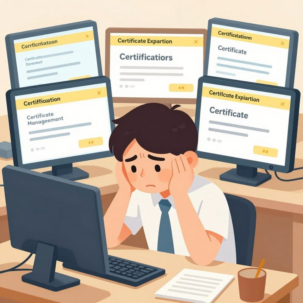 Staff member overwhelmed by certificate renewal tasks tls certificate, transport layer security, secure sockets layer, public private key, transport layer, layer security, private key, public key, certificate authority, secure sockets, sockets layer, web server, tls certificates, public private, server, certificate, security, client, tls, key, certificates, message, name, data, web, network, type, authentication, information, file, request, configuration, code, communication, state, address, trust, signature, email, letter, process, step, unit, company, certificate signing request, using private key, private key certificate, using public key, public key certificates, server public key